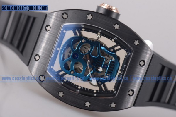 Richard Mille RM052 Watch PVD Blue Skull Perfect Replica - Click Image to Close